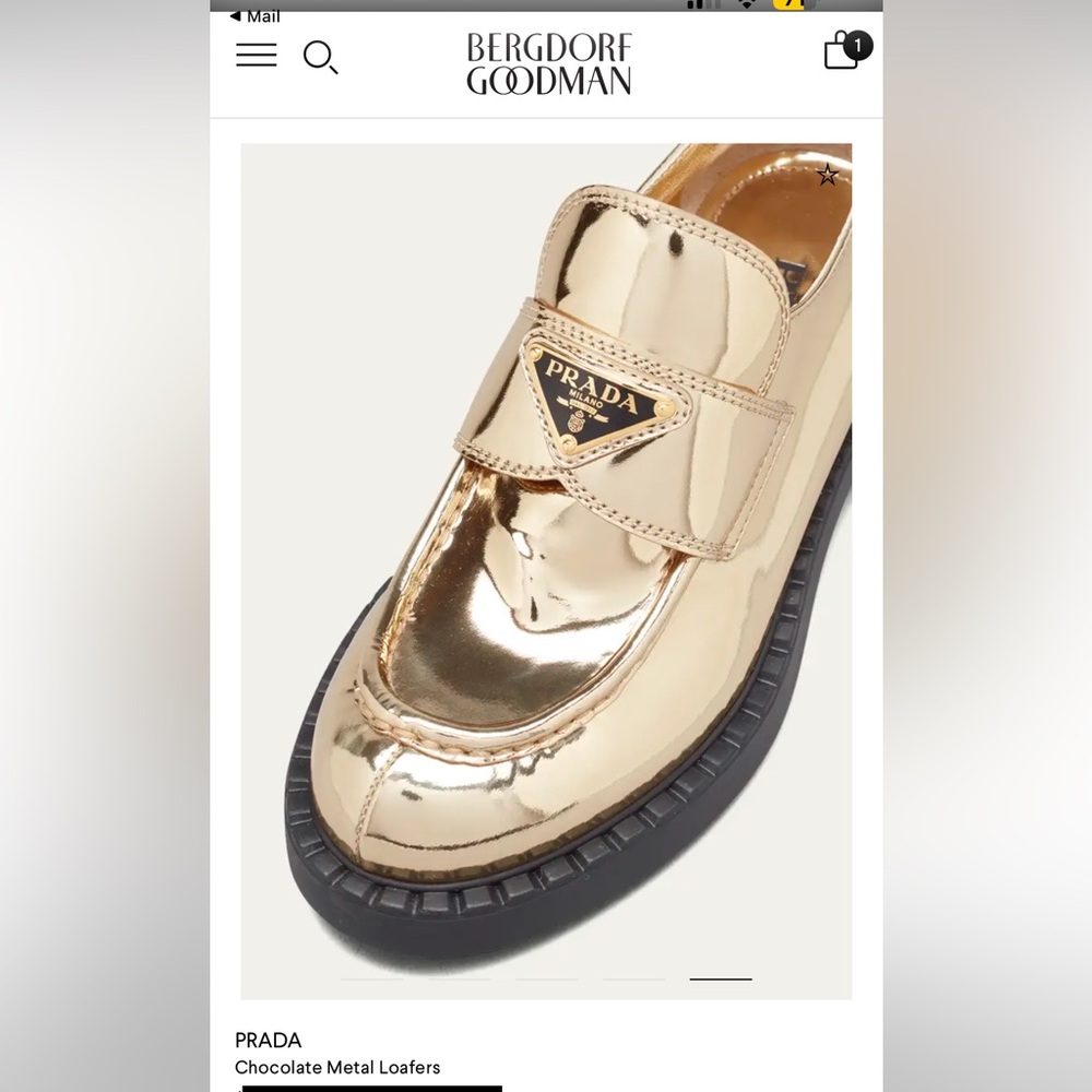 Prada Metallic Gold sz39